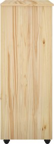 vidaXL Κινητό Ντουλάπι 53 x 39 x 103 cm Στερεό ξύλο πεύκου Καφέ