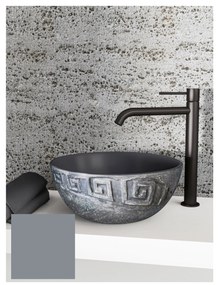 Sanitec Meandros 200 Νιπτήρας Συνθετικός Επικαθήμενος 39x15cm Cement