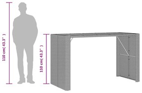 ΤΡΑΠΕΖΙ ΚΗΠΟΥ ΕΠΙΦΑΝΕΙΑ ΑΚΑΚΙΑΣ ΜΑΥΡΟ 185X80X110ΕΚ. ΣΥΝΘ. ΡΑΤΑΝ 368700