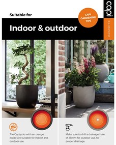 Capi Γλάστρα Οβάλ Nature Row Ανθρακί 43 x 41 εκ. KRWZ933