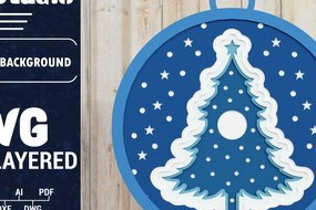 Σετ των 2 Intra απο ξύλο plywood 3mm-4mm πάχος Χριστουγεννιάτικο φόντο με Papercut Δίασταση 1500x1500 cm INTRAFABR-85075008