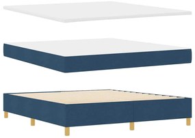 vidaXL Κρεβάτι με ελατήριο με στρώμα Μπλε 180 x 200 cm ύφασμα