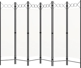 vidaXL Διαχωριστικό Δωματίου με 6 Πάνελ Λευκό 240 x 180 εκ.