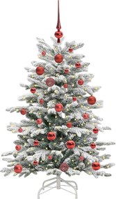 vidaXL Τεχνητό Χριστουγεννιάτικο Δέντρο με Άξονα Λευκό 120 cm