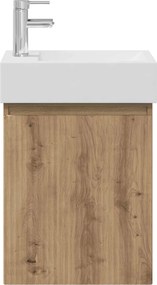 vidaXL Μονάδα μπάνιου με βρύση Artisan Δρυς 45,5 x 22,5 x 84 εκ