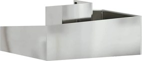vidaXL Γλάστρα Κήπου Ασημί 100 x 100 x 50 cm Επικαλυμμένος Χάλυβας