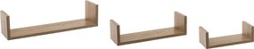Ράφια Τοίχου (Σετ 3τμχ) F-V Edge Oak Nat 138955C