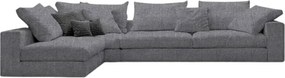 Γωνιακός καναπές Loft-Προσαρμόσιμη-295φ 165β εκ.-Γκρι
