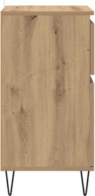 vidaXL Πλαϊνό γραφείο artisan δρυς 35 x 40 x 70 εκ. Επεξεργασμένο ξύλο