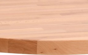 vidaXL Επιφάνεια Τραπεζιού Στρογγυλή Ø60x4 εκ. Μασίφ Ξύλο Οξιάς