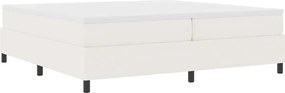 vidaXL Κρεβάτι με ελατήρια Κρέμα και Λευκό 200 x 200 cm