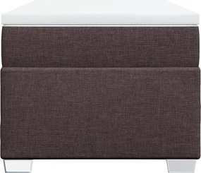 vidaXL Κρεβάτι Boxspring με Στρώμα Σκούρο Καφέ 80x200 εκ. Υφασμάτινο