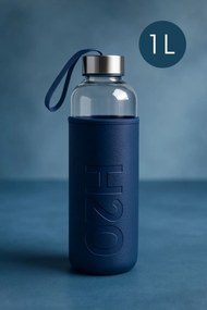 Glass Bottle F40125 Navy Blue