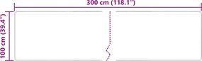vidaXL Χαλί Runner MARSA Πολύχρωμο 100 x 300 cm Πολυέστερ και PVC