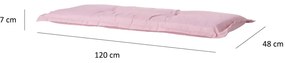 Madison Μαξιλάρι Πάγκου Panama Απαλό Ροζ 120 x 48 εκ.