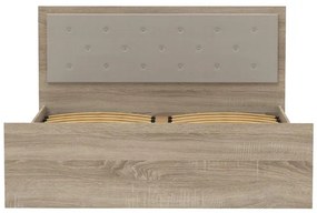 Κρεβάτι διπλό Vita Plus μελαμίνη σε sonoma απόχρωση 160x200εκ 160x200x95 εκ.