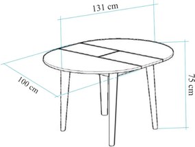 Extendable Dining Table Oliver - Oak, White Oak
White