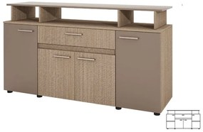 Τουαλέτα 1213056 Μόκα, 154x43x85, Genomax GenomCITY3056MOKA