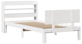 Σκελετός Κρεβατιού με Κεφαλάρι Χωρίς Στρώμα Λευκό 100x200 εκ. 3306824