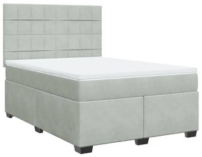 ΚΡΕΒΑΤΙ BOXSPRING ΜΕ ΣΤΡΩΜΑ ΣΚΟΥΡΟ ΓΚΡΙ 140X200 ΕΚ. ΒΕΛΟΥΔΙΝΟ 3293231