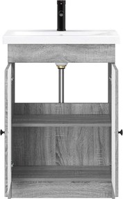 vidaXL Σετ Επίπλων Μπάνιου Γκρι Sonoma 78,5 x 37,5 x 81 εκ
