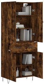 vidaXL Ντουλάπι Καπνιστή Δρυς 69,5x34x180 εκ. από Επεξεργασμένο Ξύλο