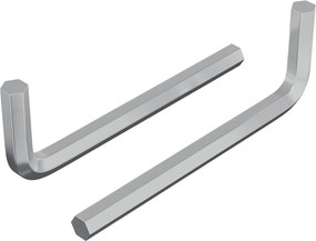 vidaXL Εξαγωνικό Κλειδί 2 pcs Ασημί 32 x 86 χιλ. Ατσάλι