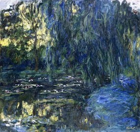 Αναπαραγωγή View of the Lilypond with Willow, c.1917-1919, Monet, Claude