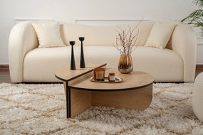 Τραπεζάκι Σαλονιού Δρυς Μελί / Μαύρο ORION 90x90x30