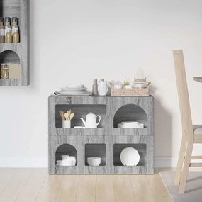 vidaXL Πλαϊνό γραφείο ELST Γκρίζο Σονομα 80.5 x 35 x 59 εκ.