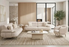 Stewehome Σετ καναπέ για σαλόνι με πόδια σε χρυσό χρώμα