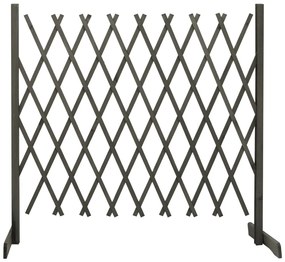 vidaXL Καφασωτό Φράχτης Κήπου Γκρι 180x100 εκ. Μασίφ Ξύλο Ελάτης