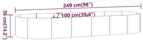 ΖΑΡΝΤΙΝΙΕΡΑ ΠΡΑΣΙΝΗ 249X100X36ΕΚ ΑΤΣΑΛΙ ΜΕ ΗΛΕΚΤΡ. ΒΑΦΗ ΠΟΥΔΡΑΣ 318993