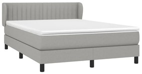 ΚΡΕΒΑΤΙ BOXSPRING ΜΕ ΣΤΡΩΜΑ ΑΝΟΙΧΤΟ ΓΚΡΙ 140X200 ΕΚ. ΥΦΑΣΜΑΤΙΝΟ 3126405