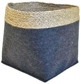 Καλάθι Διακοσμητικό Με Σχοινί 00.06.67176 28x28x28cm Beige-Grey Felt