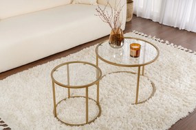 Coffee Table Set Aurum - 60, 42 - Gold, Transparent Gold
Transparent