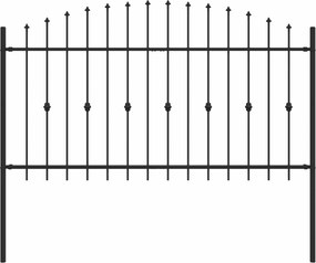 vidaXL Φράχτης με Σπίθες Μαύρο 200 x 150 cm