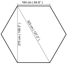 Κιόσκι Κήπου Λευκό 323 x 275 x 265 εκ. 180 γρ./μ² - Λευκό