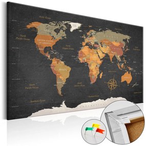 Πίνακας φελλού - Secrets of the Earth [Cork Map] 60x40
