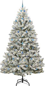 vidaXL Τεχνητό Χριστουγεννιάτικο Δέντρο Πράσινο και Λευκό 300 cm