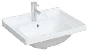 vidaXL Νιπτήρας Μπάνιου Ορθογώνιος Λευκός 61 x 48 x 23 εκ. Κεραμικός