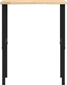 πάγκος εργασίας vidaXL 80x60x(71,5-98) cm Μασίφ Ξύλο Δρυς