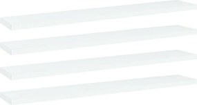 VidaXL Ράφια Βιβλιοθήκης 4 τεμ. Λευκά 60x10x1,5 εκ. από Επεξ.Ξύλο