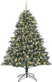 vidaXL Τεχνητό Χριστουγεννιάτικο Δέντρο με 300 LED Πράσινο 210 cm