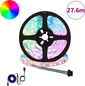 vidaXL Λωρίδα LED 12 pcs Μαύρο και Διαφανές 2300 χιλ
