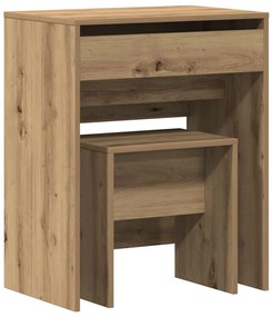 vidaXL Τραπέζι ντυσίματος με συρτάρι artisan δρυς 60 x 40 x 75 cm