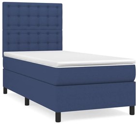 ΚΡΕΒΑΤΙ BOXSPRING ΜΕ ΣΤΡΩΜΑ ΜΠΛΕ 80X200 ΕΚ. ΥΦΑΣΜΑΤΙΝΟ 3142055