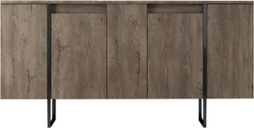 Μπουφές Luxe 160x80x35cm - Καρυδί Μαύρο