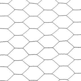 vidaXL Συρματόπλεγμα Κοτετσόσυρμα Γκρι 25x1,5 μ. Ατσάλι Επικάλυψη PVC