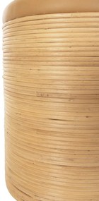 ΣΚΑΜΠΟ MITCH  ΦΥΣΙΚΟ RATTAN-ΚΑΘΙΣΜΑ ΑΠΟ PU ΜΠΕΖ Φ37x47Υεκ.